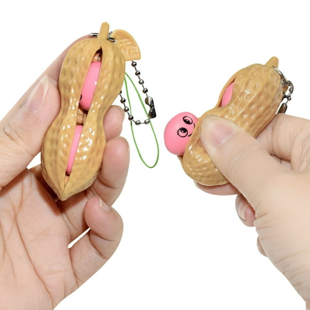 Infinite Fun Squeeze Peanut Jouet Bangers Keychain Stress Relief Pendentif Décoration